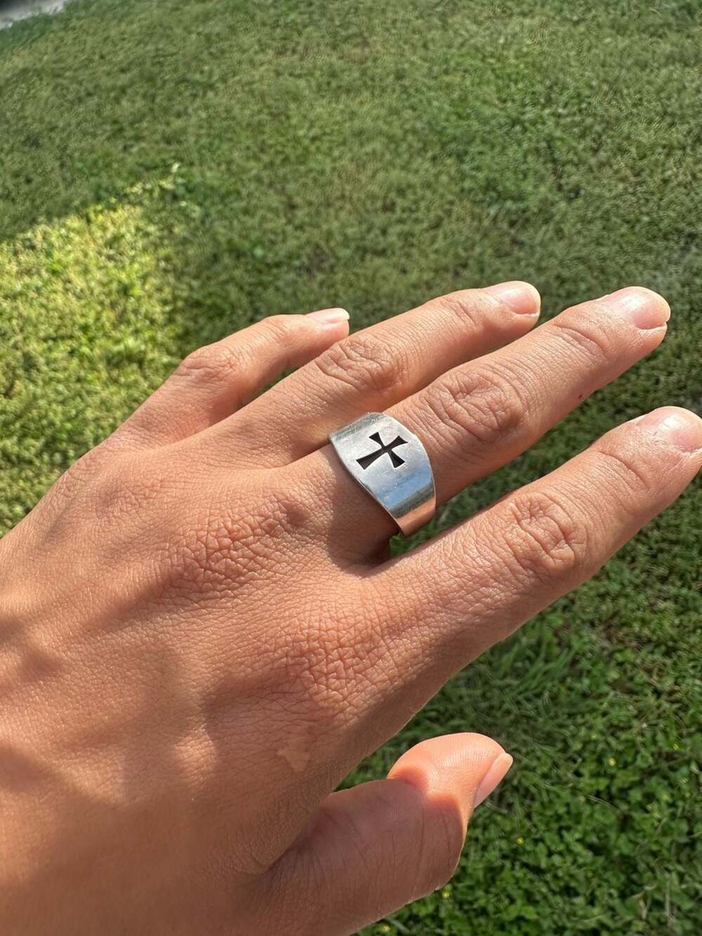 James Avery Sterling Silver 925 Wide Crosslet Designer Size 7 Cross Ring